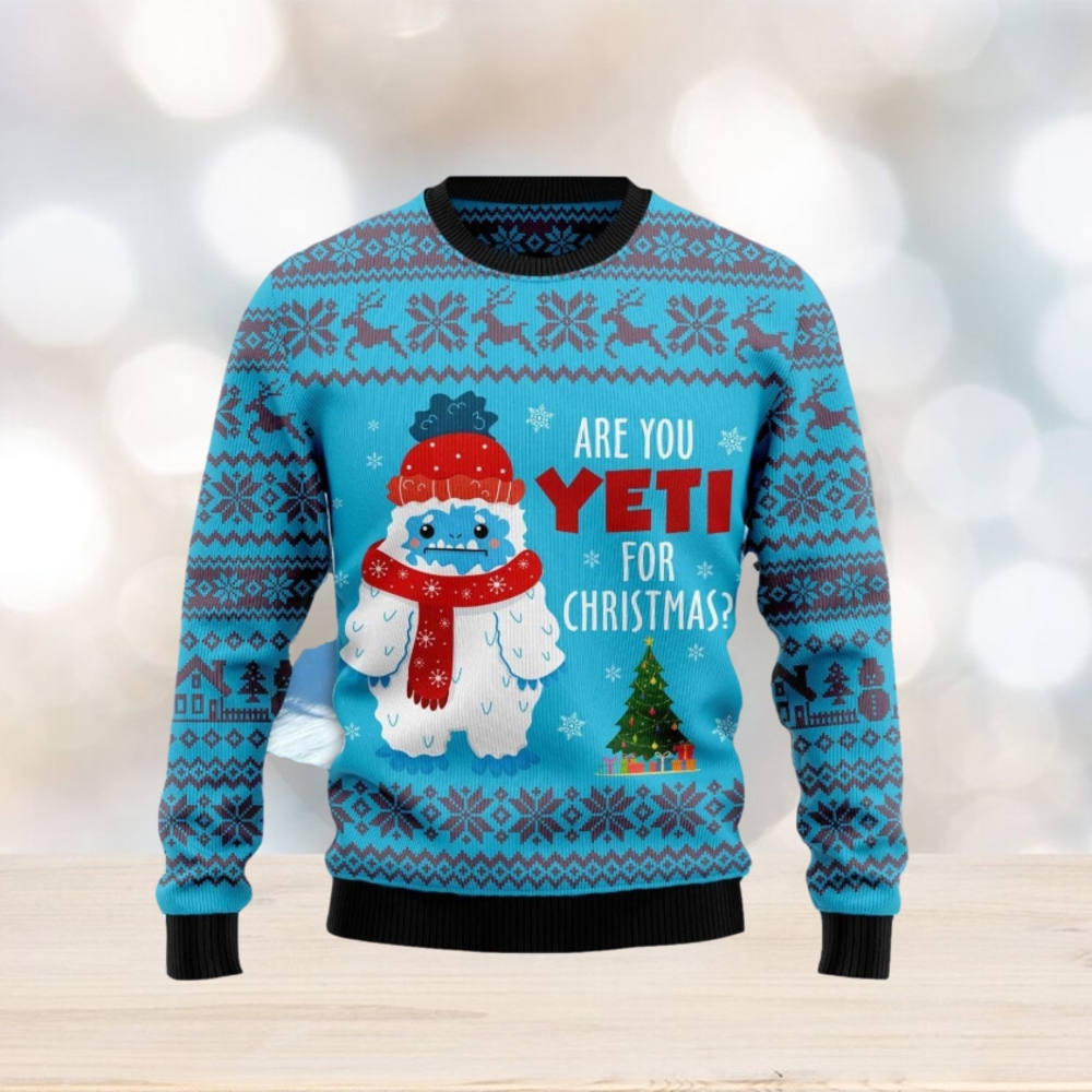 Merry Yeti Mens Ugly Christmas Sweater