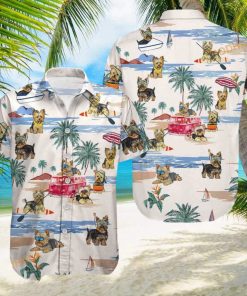 Yorkie Button Hawaiian Shirt