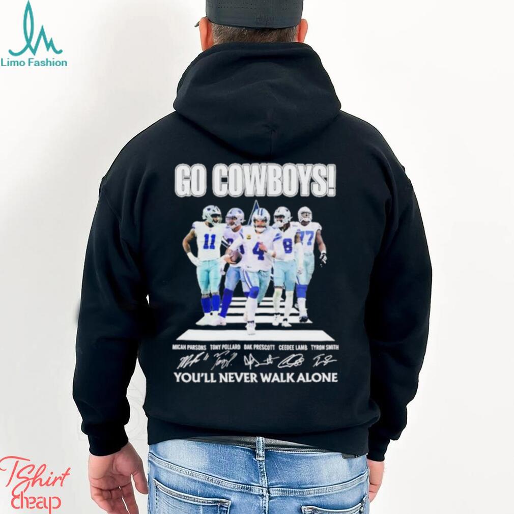 You'll Never Walk Alone Dallas Cowboys Abbey Road Signatures T Shirt,  hoodie, sweater, long sleeve and tank top