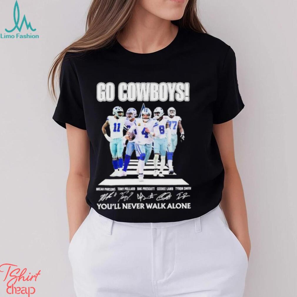 You'll Never Walk Alone Dallas Cowboys Abbey Road Signatures T Shirt,  hoodie, sweater, long sleeve and tank top
