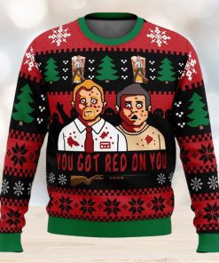 Youve Got red On You Shaun of the Dead Ugly Christmas Sweater