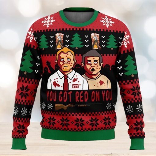 Youve Got red On You Shaun of the Dead Ugly Christmas Sweater