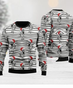 Zebra Wearing Santa Hats Ugly Christmas 3D Sweater Gift For Men And Women