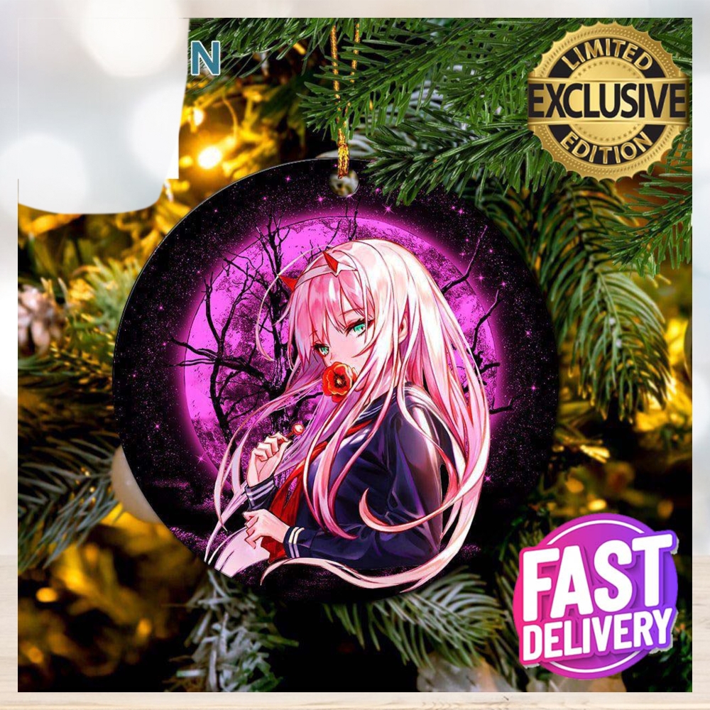 Zero Two Moonlight 2023 Holiday Gifts Custom Name Christmas Ornament Zero Two Moonlight 2023 Holiday Gifts Custom Name Christmas Ornament