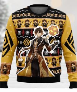 Zhongli Genshin Impact Ugly Christmas Sweater