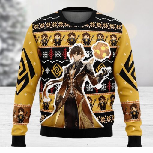 Zhongli Genshin Impact Ugly Christmas Sweater