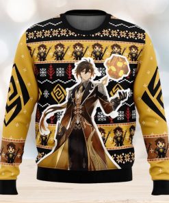 Zhongli Genshin Impact Ugly Christmas Sweater