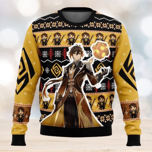 Zhongli Genshin Impact Ugly Christmas Sweater