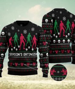 Zoombie Season Eatings Family Gift Ugly Christmas Sweater