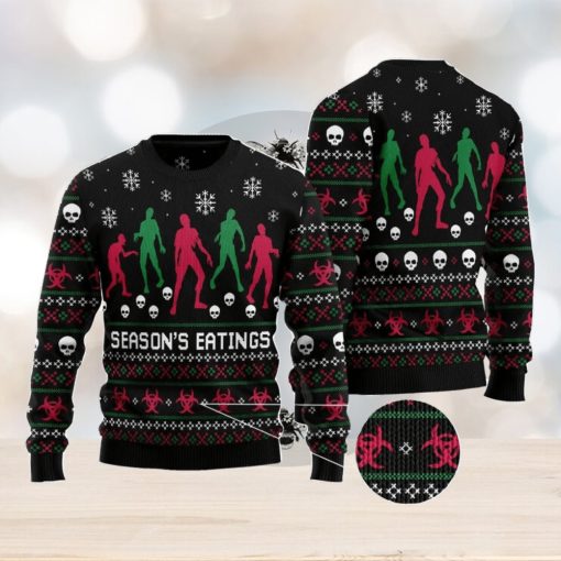 Zoombie Season Eatings Family Gift Ugly Christmas Sweater