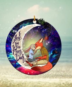 Zootopia Fox Couple Love You To The Moon And Back Galaxy Personalized Christmas Decorations Ornament 2023