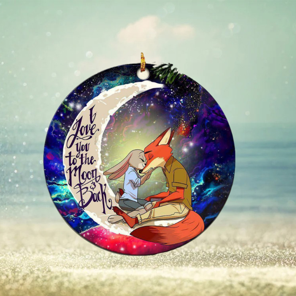 Zootopia Fox Couple Love You To The Moon And Back Galaxy Personalized Christmas Decorations Ornament 2023 Zootopia Fox Couple Love You To The Moon And Back Galaxy Personalized Christmas Decorations Ornament 2023