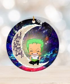 Zoro One Piece Love You To The Moon And Back Custom Name 2023 Christmas Tree Decorations Ornament