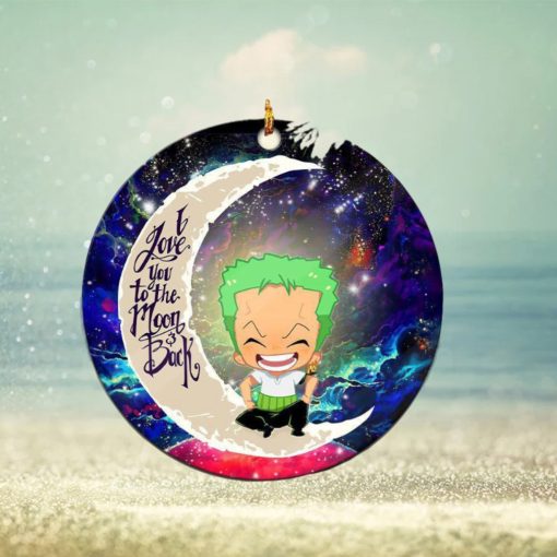 Zoro One Piece Love You To The Moon And Back Custom Name 2023 Christmas Tree Decorations Ornament