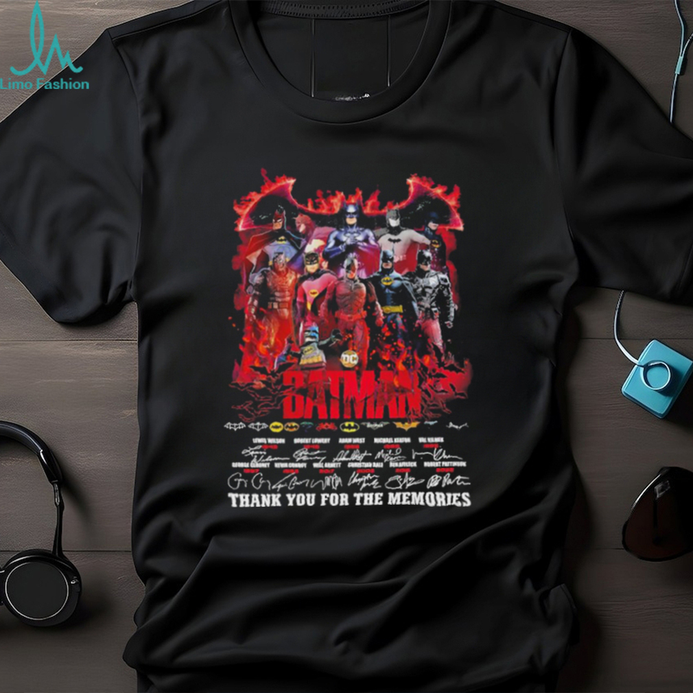 batman DC thank you for the memories signatures shirt batman DC thank you for the memories signatures shirt