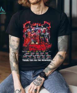 batman DC thank you for the memories signatures shirt