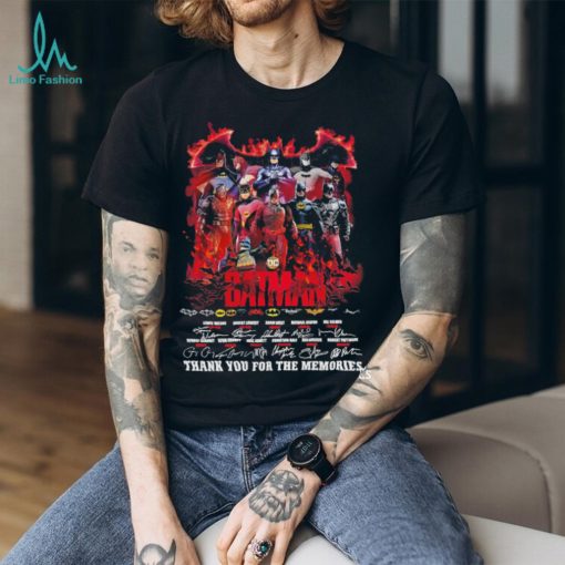 batman DC thank you for the memories signatures shirt