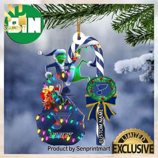 christmas gifts st louis blues nhl grinch candy cane custom name ornament 1 V1fAT