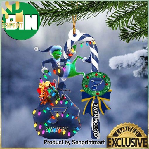 christmas gifts st louis blues nhl grinch candy cane custom name ornament 1 V1fAT