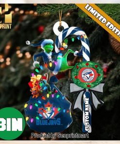 christmas gifts toronto blue jays mlb custom name grinch candy cane ornament 1 rS30v