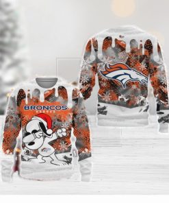 enver Broncos Snoopy Dabbing The Peanuts Sports Football Merry Christmas 3D Sweater For Fans Gifts Unisex