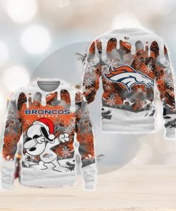 enver Broncos Snoopy Dabbing The Peanuts Sports Football Merry Christmas 3D Sweater For Fans Gifts Unisex