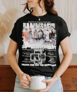europe stadium tour 2024 rammstein 30th anniversary 1994 2024 thank you for the memories shirt