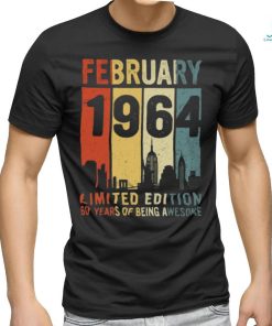 february 1964 limited edition 60 years of being awesome shirt