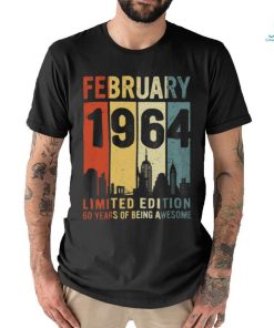 february 1964 limited edition 60 years of being awesome shirt