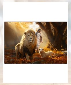 js lion sheep Horizontal Poster