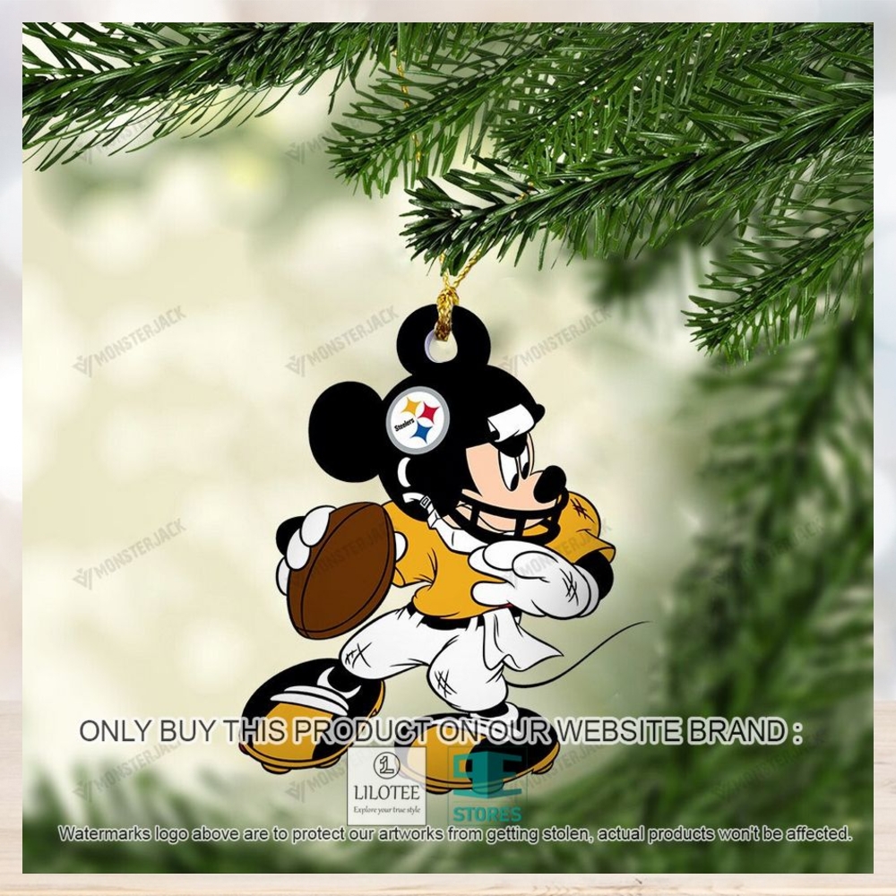 Pittsburgh Steelers NFL Funny Grinch Christmas Ornaments