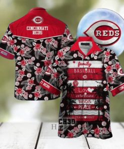 mlb cincinnati reds family baseball team spirit gift for summer lovers hawaiian shirt