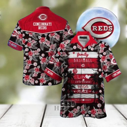 mlb cincinnati reds family baseball team spirit gift for summer lovers hawaiian shirt