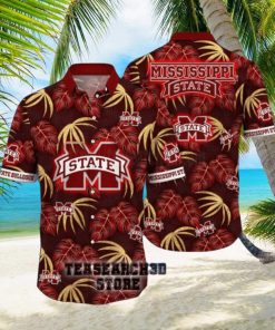 ncaa mississippi state bulldogs palm leaves beach lovers gift hawaiian shirt