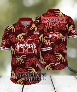 ncaa mississippi state bulldogs palm leaves beach lovers gift hawaiian shirt