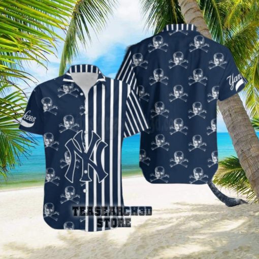 new mlb new york yankees skull pattern danger for halloween hawaiian shirt