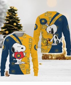 on Bobcats Snoopy Cute Heart American Sports Team Funny 3D Sweater For Men And Women Gift Christmas