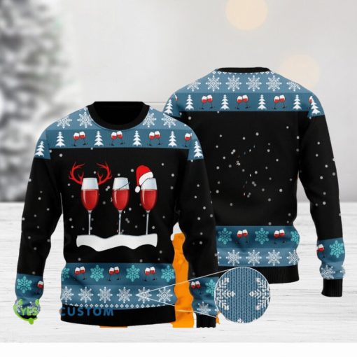 red wine ugly christmas sweater for men women