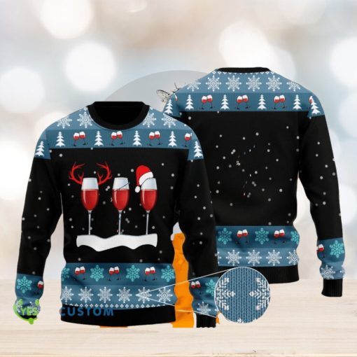 red wine ugly christmas sweater for men women