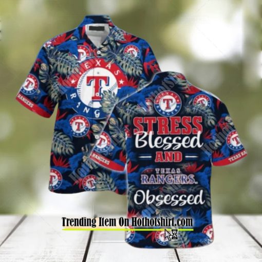 texas rangers mlb summer stress blessed obsessed for fans hawaiian shirt and shorts