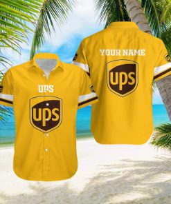 ups Personalized Name Collar Pattern All Over Print Hawaii Shirt Men And Women Gift For Family