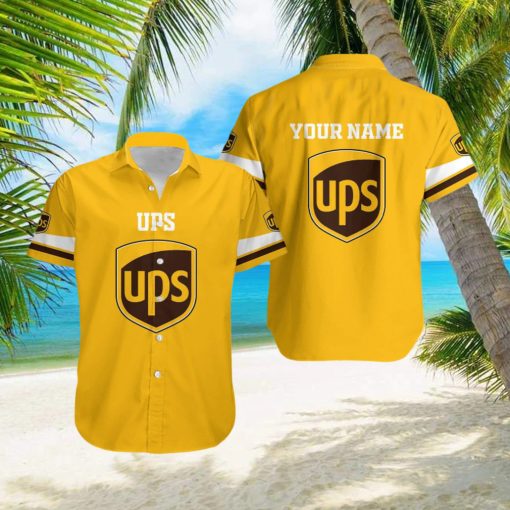 ups Personalized Name Collar Pattern All Over Print Hawaii Shirt Men And Women Gift For Family