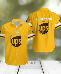 ups Personalized Name Collar Pattern All Over Print Hawaii Shirt Men And Women Gift For Family