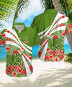 us foods Logo Stylish AOP Hawaiian Shirt Tropical Aloha For Mens