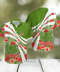 us foods Logo Stylish AOP Hawaiian Shirt Tropical Aloha For Mens