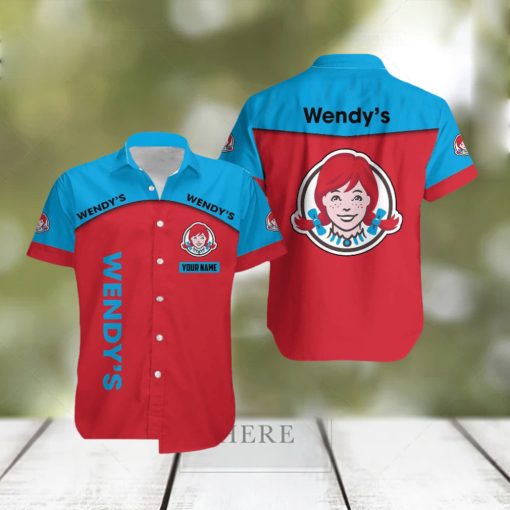 wendy’s Custom Name Unisex Pattern Beach Hawaiian Shirt Gift For Men And Women Vintage Tropical Summer