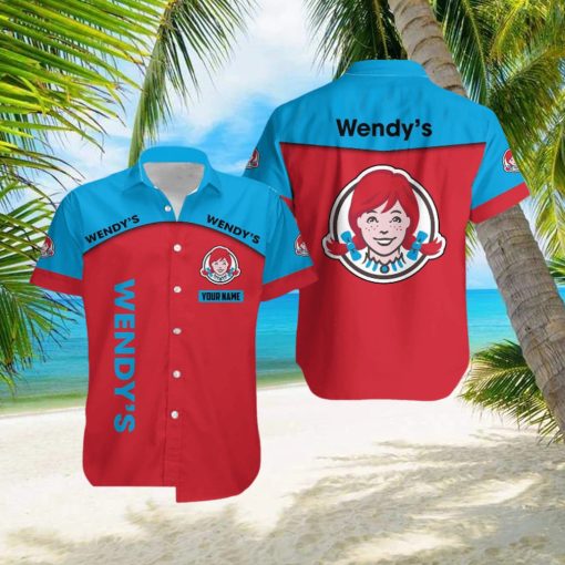 wendy’s Custom Name Unisex Pattern Beach Hawaiian Shirt Gift For Men And Women Vintage Tropical Summer