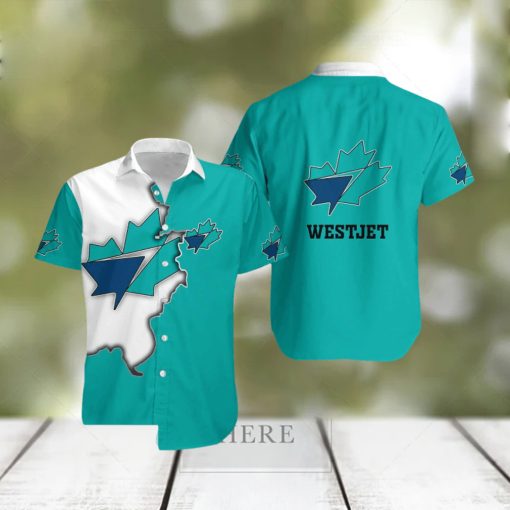 westjet Logo Souvenir All Over Print Hawaiian Shirt Tropical Aloha For Mens Tropical Summer