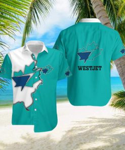 westjet Logo Souvenir All Over Print Hawaiian Shirt Tropical Aloha For Mens Tropical Summer