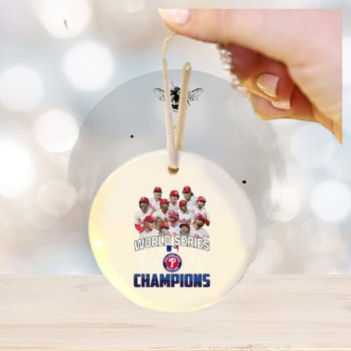 ‘mlb Philadelphia Phillies Team Baseball 2022 World Series Champions Signatures Ornament